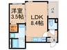 ファースト淡路 1LDKの間取り