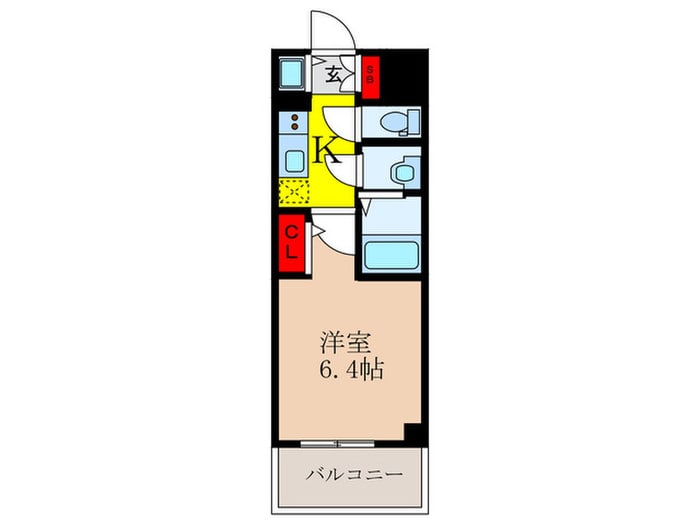間取り図 ｴｽﾘｰﾄﾞ新大阪ﾗｳﾞｧｰｸﾞ(305)