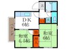 プレジ－ル辻 2DKの間取り