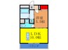丸忠ビル 1LDKの間取り