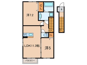 間取図 フルール ドゥ　ソレイユ　Ⅱ
