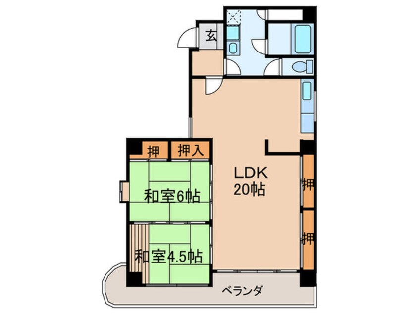 間取図 カストルム二条