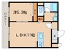 ＯＮ　ＴＨＥ　ＲＯＡＤ 1LDKの間取り