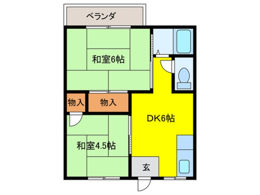 間取図 グリーンハイツ山本B棟