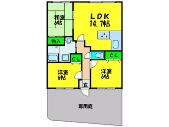 間取図 フロ－ネ中央