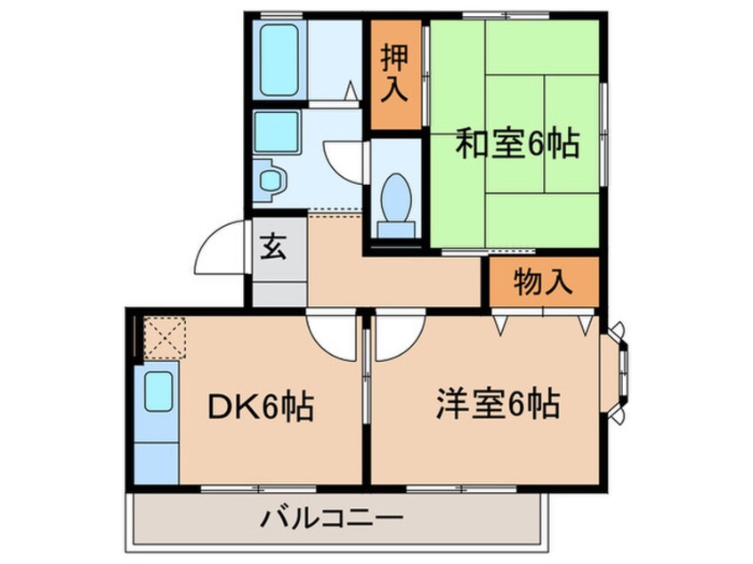 間取図 ハイカム－ル梅寿