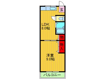 間取図 シャンティー香里ｹ丘Ｎｏ3