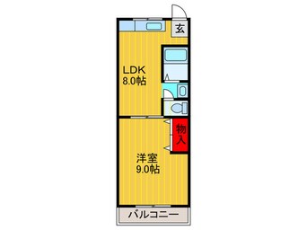 間取図 シャンティー香里ｹ丘Ｎｏ3