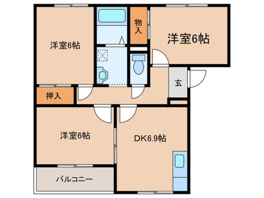 間取図 グロ－リ－ハイツ