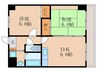 ツインズ・スクエア 2DKの間取り