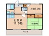 ヴェルドミール 2LDKの間取り