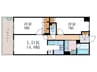 リーガル京都北白川（302） 2LDKの間取り