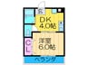アイボリ－マンション 1DKの間取り