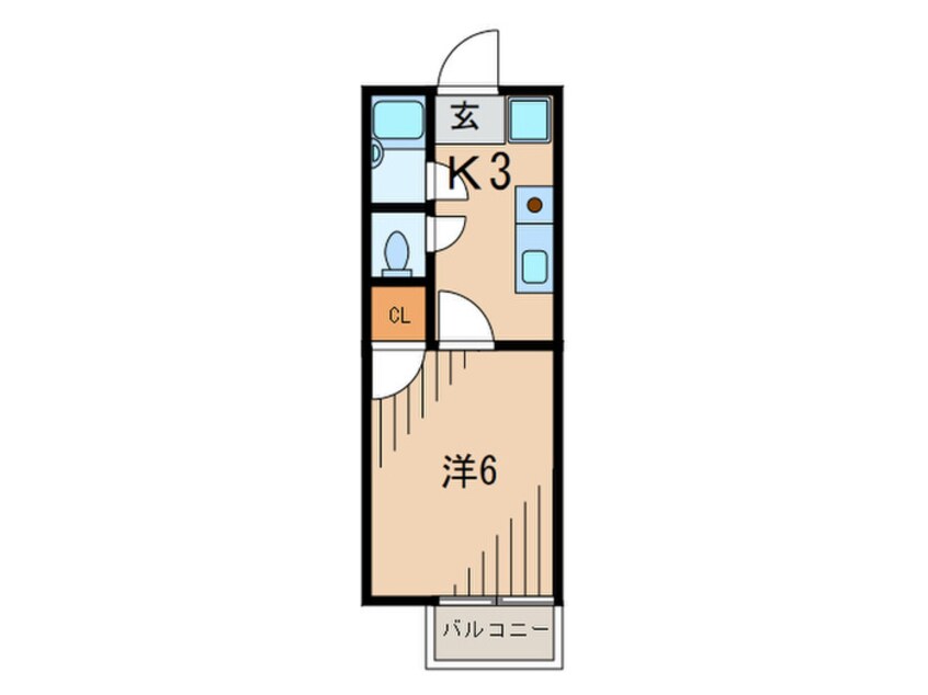 間取図 コーポ：カルム