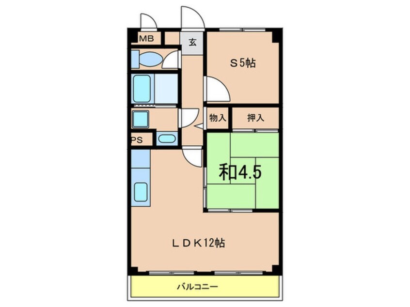 間取図 サニ－コ－ト鷹取