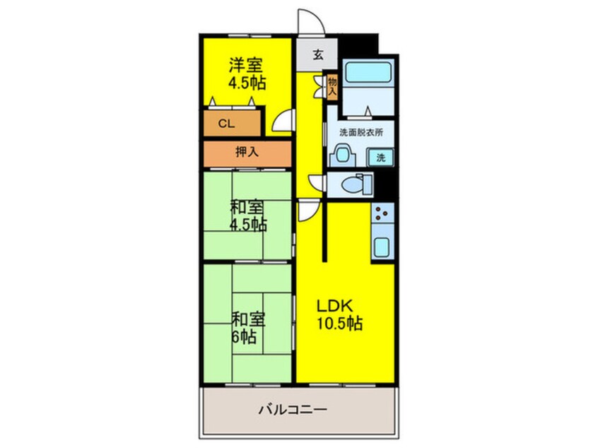 間取図 アヴァンティ東住吉