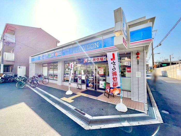 ローソン矢田駅前店(コンビニ)まで450m アヴァンティ東住吉