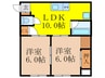 千寿ビル 2LDKの間取り