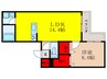 プリーメル南茨木 1LDKの間取り