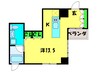 ＫＷレジデンス堺筋本町 1Rの間取り