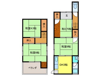 間取図 下財町貸家