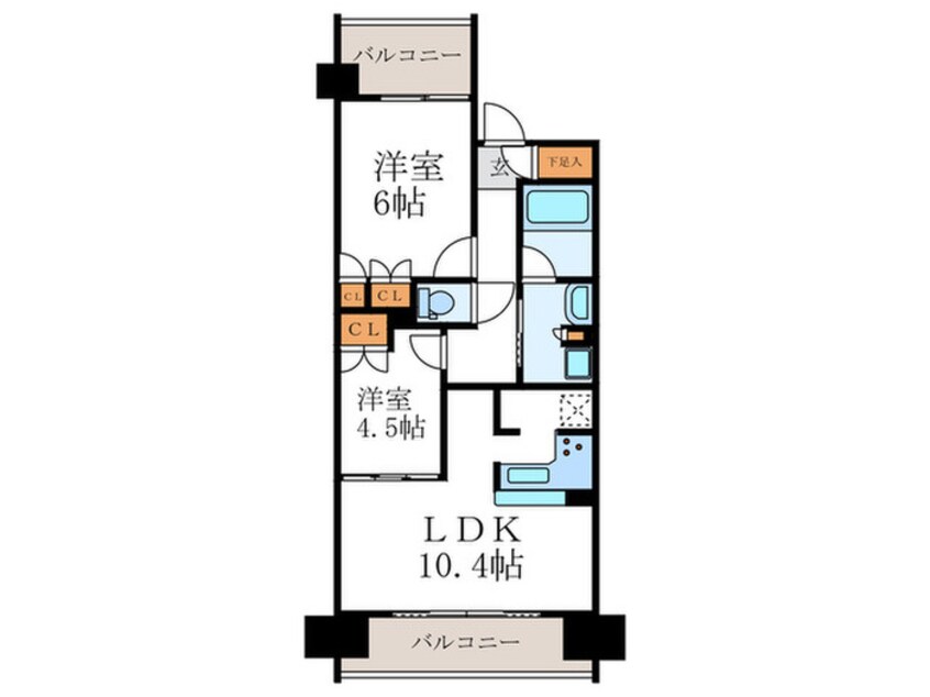 間取図 ｻﾞ･京都ﾚｼﾞﾃﾞﾝｽ四条河原町(718)