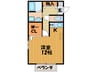 御勝山ハイツⅡ 1Rの間取り