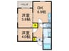 Ｓｂａｃｃｏ　Ｃ棟 2DKの間取り
