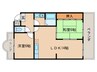 シャンポール蘭 2LDKの間取り