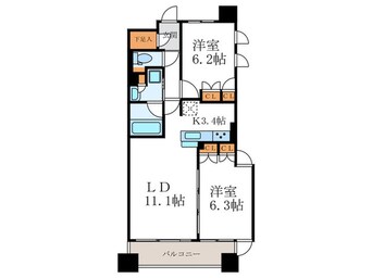 間取図 ｻﾞ･京都ﾚｼﾞﾃﾞﾝｽ四条河原町(1010)