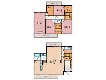 間取図 六麓荘ヒルズ　Ｅ棟