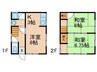 加茂貸家 3Kの間取り