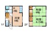加茂貸家 3Kの間取り