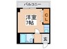 永田マンション 1Rの間取り