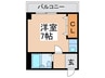 永田マンション 1Rの間取り