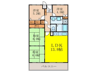 間取図 ﾌｧﾐｰﾙﾊｲﾂ北大阪Ⅰ号棟(523)
