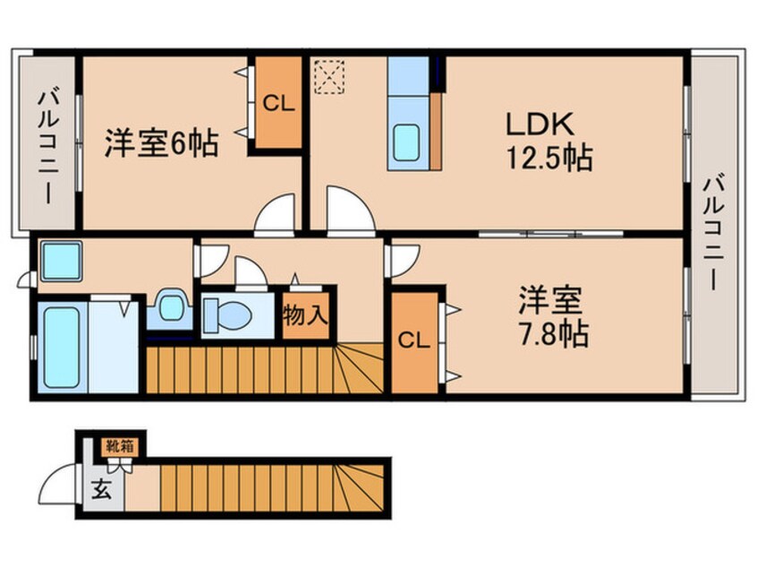 間取図 ポルタ　ヴェルデ