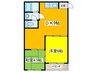五條ハイツ 2DKの間取り