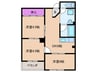五條ハイツ 3DKの間取り