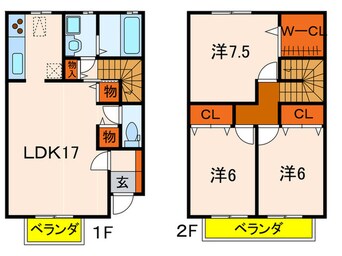 間取図 タウンハウス宝塚Ⅱ