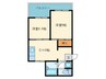 ハイライフひばりヶ丘 2DKの間取り