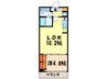 プラネシア烏丸御池 1LDKの間取り