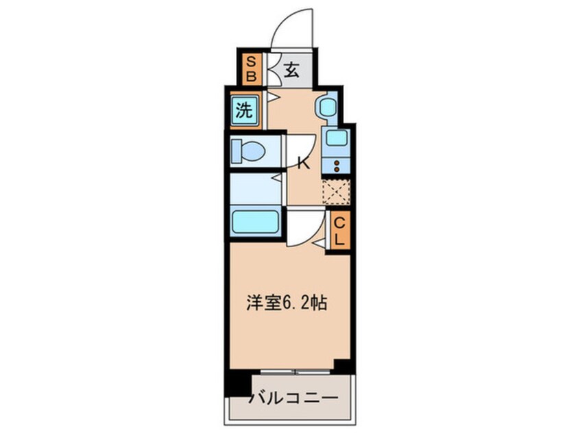 間取図 ｽﾜﾝｽﾞ京都七条ﾘﾍﾞﾙﾀ(307)