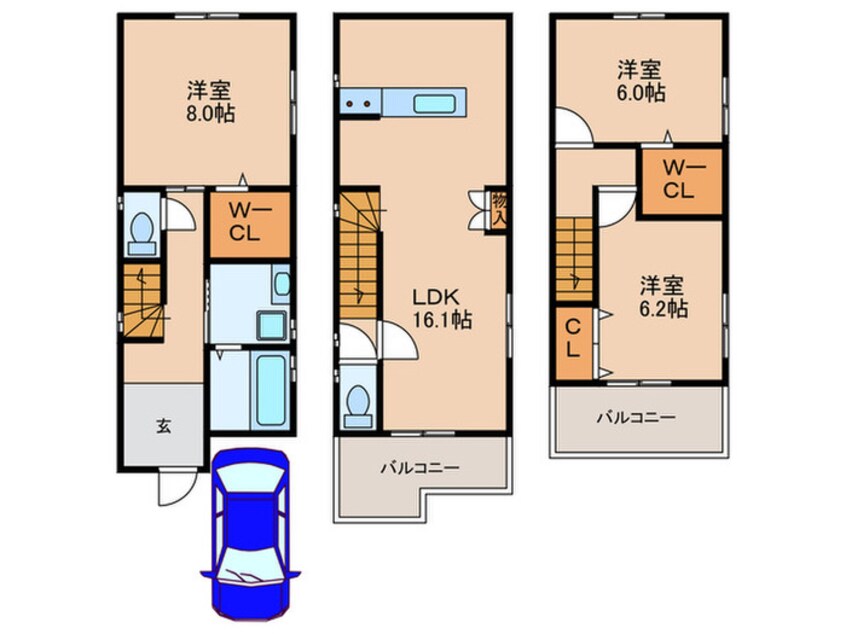 間取図 滝井西町2丁目貸家