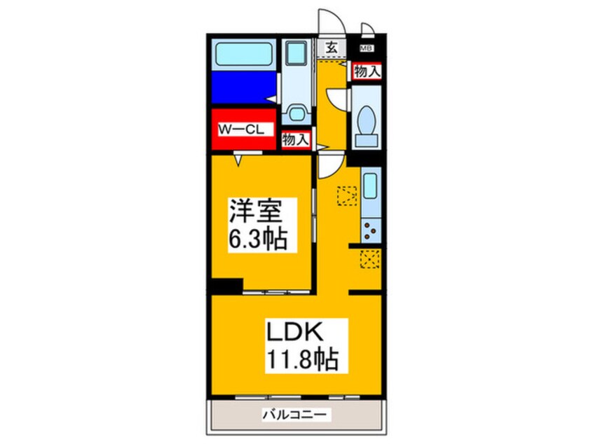 間取図 メゾンルミネ若松