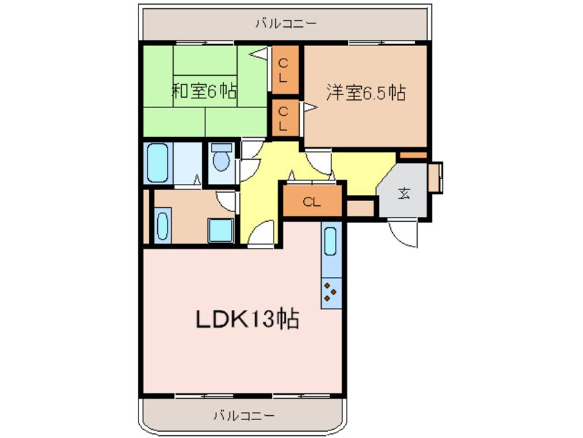 間取図 ＶＩＶＡ甲陽