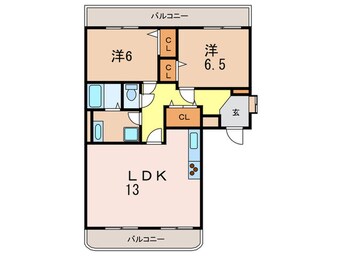 間取図 ＶＩＶＡ甲陽