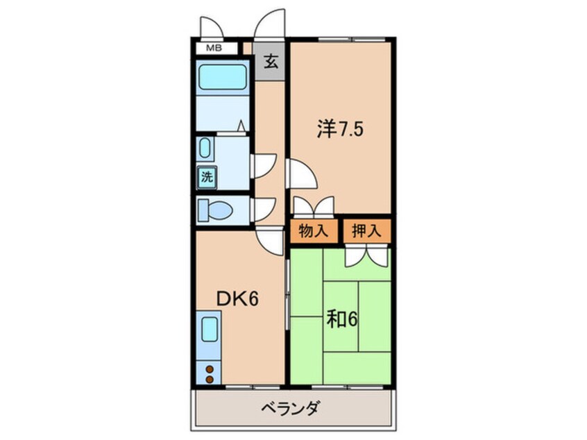 間取図 ブル－ハイツ北別府