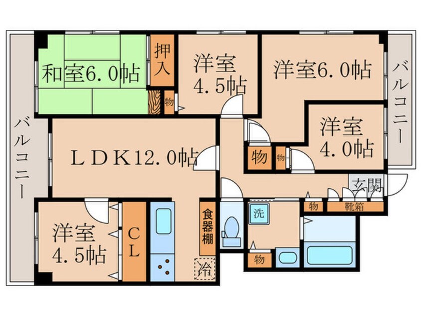 間取図 ルネス・ピース醍醐（106）