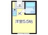ファンターナ上本町 1Rの間取り